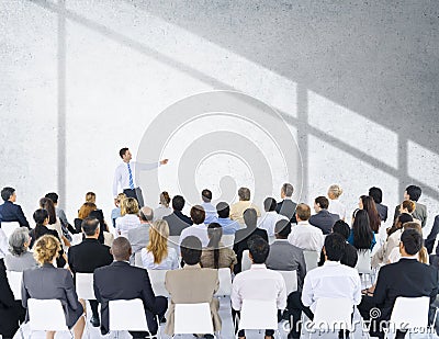 Business People Seminar Conference Meeting Presentation Concept Stock Photo