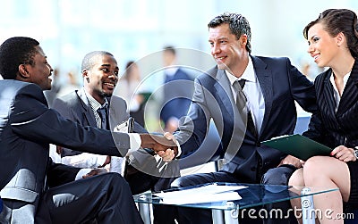 Business people shaking hands Stock Photo