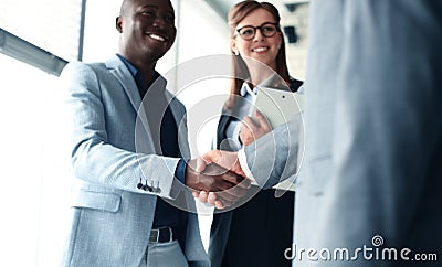 Business people shaking hands Stock Photo