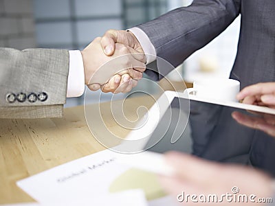Business people shaking hands Stock Photo
