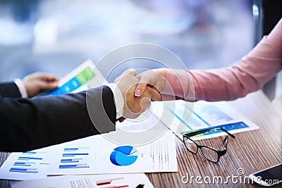 Business people shaking hands Stock Photo