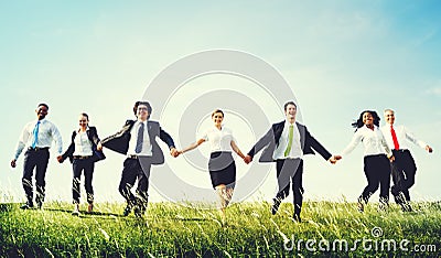 Business People Sitting Growth Success Winner Concept Stock Photo