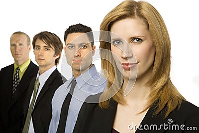 Business people stand together Stock Photo