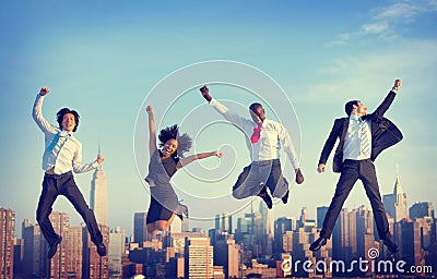 Business People Success Achievement City Concept Stock Photo