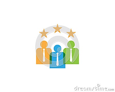 Business people success logo vector Vector Illustration