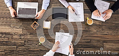 Business People Taking An Interview Stock Photo
