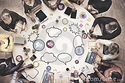 Business People Team Teamwork Working Meeting Concept Stock Photo