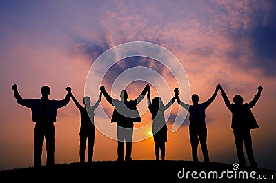 Business People Togetherness Corporate Team Unity Concept Stock Photo