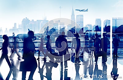 Business People Travel Corporate Airport Passenger Terminal Conce Stock Photo
