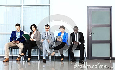 Business people waiting for job interview Stock Photo