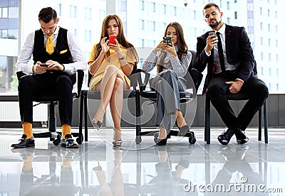 Business people waiting for job interview Stock Photo