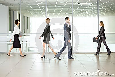 Business people walking Stock Photo