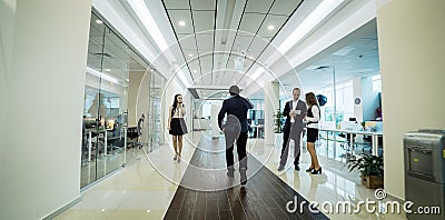 Business people walking in the office corridor,Business People C Stock Photo