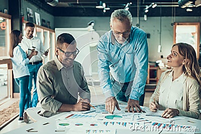 Business People at Work in Office Teamwork Concept Stock Photo