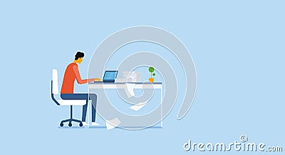 Business people working and project analyze research process Vector Illustration
