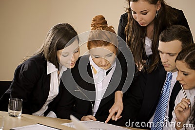 Business people working together Stock Photo