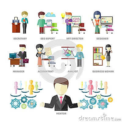 Business Peoples Professions Vector Illustration