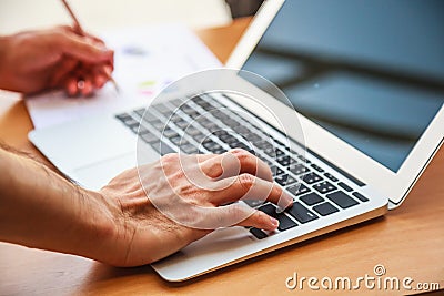 Business Person Meeting in the office concept, Using Ideas, Charts, Computers, Tablet, Smart devices on business planning Stock Photo