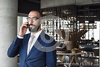 Business Person Talking Phone Concept Stock Photo