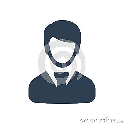 Business person, user, avatar icon Vector Illustration