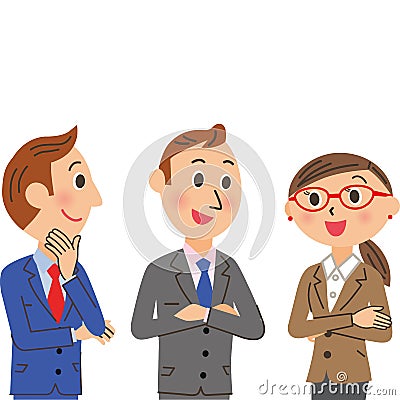 business person who has a meeting Vector Illustration