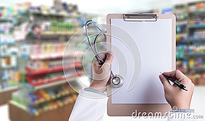 business pharmacy drugstore Healthcare concept pharmacists in Stock Photo