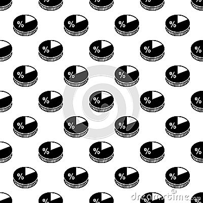 Business pie chart pattern seamless Vector Illustration