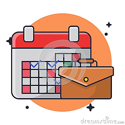 Business Plan Calendar Vector Illustration