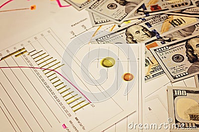 Business plan, coming out of the crisis. Chart, image of income level. Business profit concept. Stock Photo