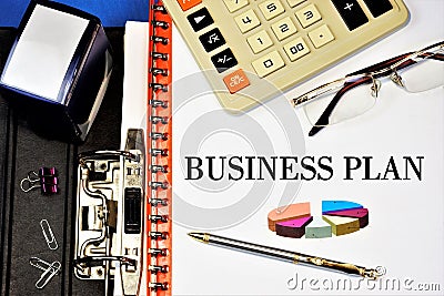 A business plan is a long-Term vision, working on projects, ideas, and developing a method for achieving the goal of a stable Stock Photo