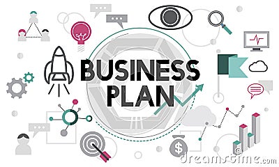 Business Plan Marketing Strategy Vision Planning Concept Stock Photo