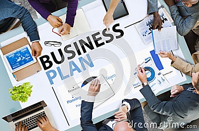 Business Plan Strategy Planning Information Statistics Concept Stock Photo