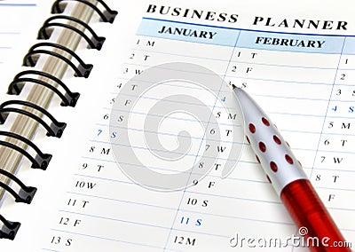 Business planner Stock Photo