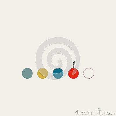 Business planning and strategy vector concept. Symbol of management, project, steps, future. Minimal illustration. Vector Illustration