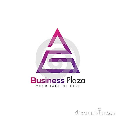 Business plaza logo company Vector Illustration