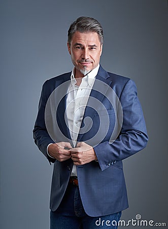 Business portrait of man older businessman Stock Photo