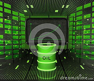 Business positive graph forecast or results in fuel industry Cartoon Illustration