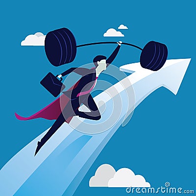 Business Power Strength Concept Vector Illustration