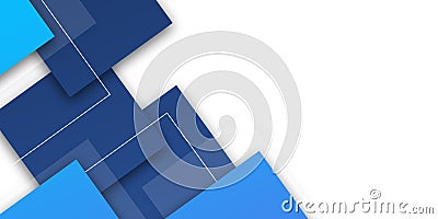 Business presentation blue square geometric template Stock Photo