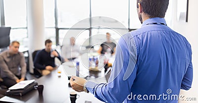 Business presentation on corporate meeting. Stock Photo