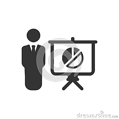 Business Presentation Icon Vector Illustration