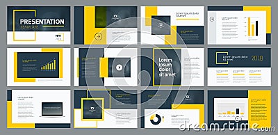 Business presentation template design and page layout design for brochure ,annual report and company profile Vector Illustration