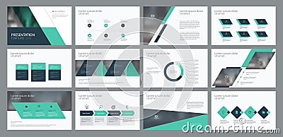 Business presentation template design and page layout design for brochure ,annual report and company profile Vector Illustration