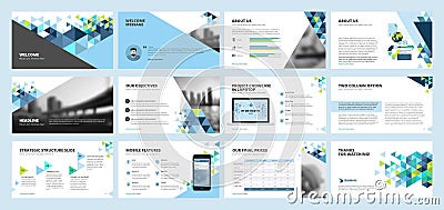 Business presentation templates Vector Illustration