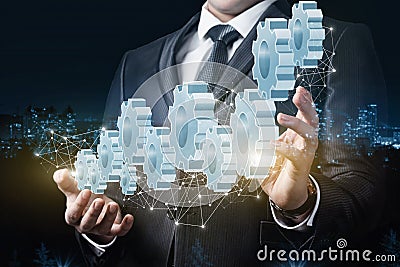 Business process automation and workflow improvement Stock Photo