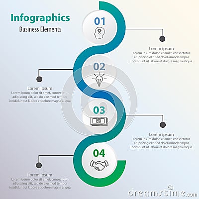 Business Process Chart. Business Data. Vector Illustration