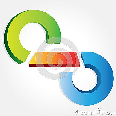 Business process flow presentation Stock Photo