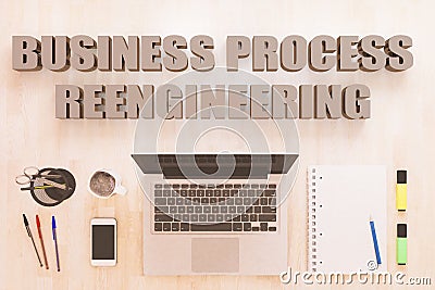 Business Process Reengineering Cartoon Illustration