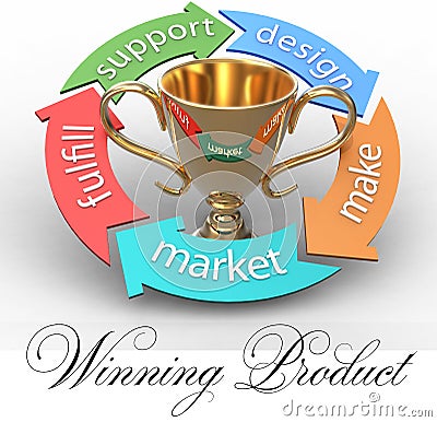 Business product design arrows trophy Stock Photo
