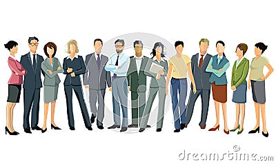 Business professionals Vector Illustration